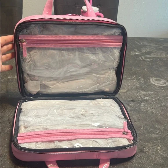 Steve Madden Pink Quilted Cosmetic Bag - Picture 2 of 3